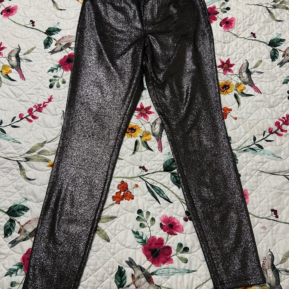 HUE Glittery Charcoal Leggings